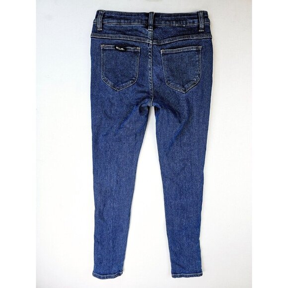 Rolla's Size 27X28 Women's Westcoast Mid Rise Super Skinny Blue Denim Logo Jeans - Picture 1 of 12